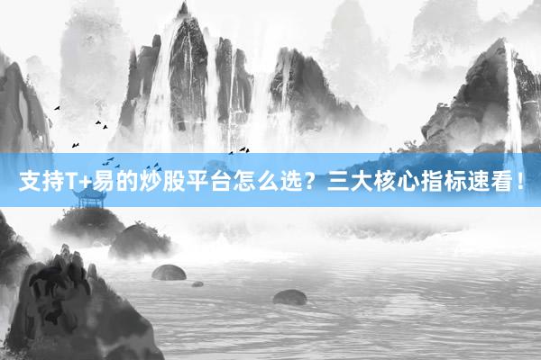 支持T+易的炒股平台怎么选？三大核心指标速看！
